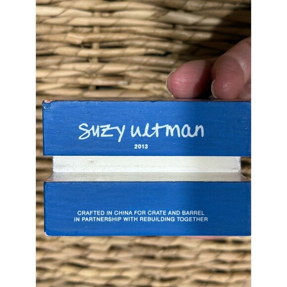 Suzy Ultman 2015 Folk Art Ornament Whimsical Retro Inspired Modern Fox Santa - Picture 3 of 9